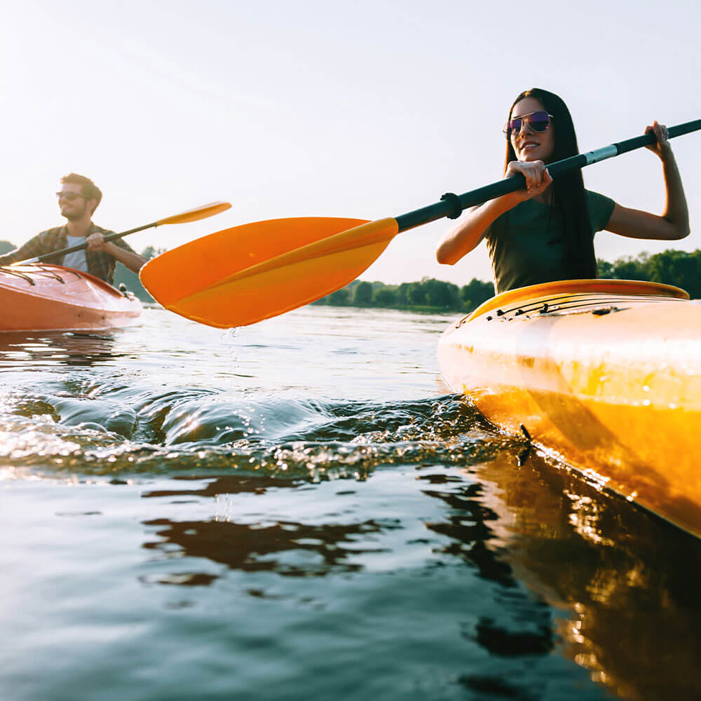 kajaki kobieta mężczyzna